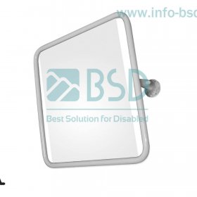 lustro uchylne dla niepełnosprawnych w pełnej ramie 60x60 cm białe BSD LU B25