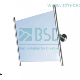 lustro uchylne dla niepełnosprawnych z bocznymiramkami ramie 60x60 cm stal nierdzewna BSD LU1 SN25