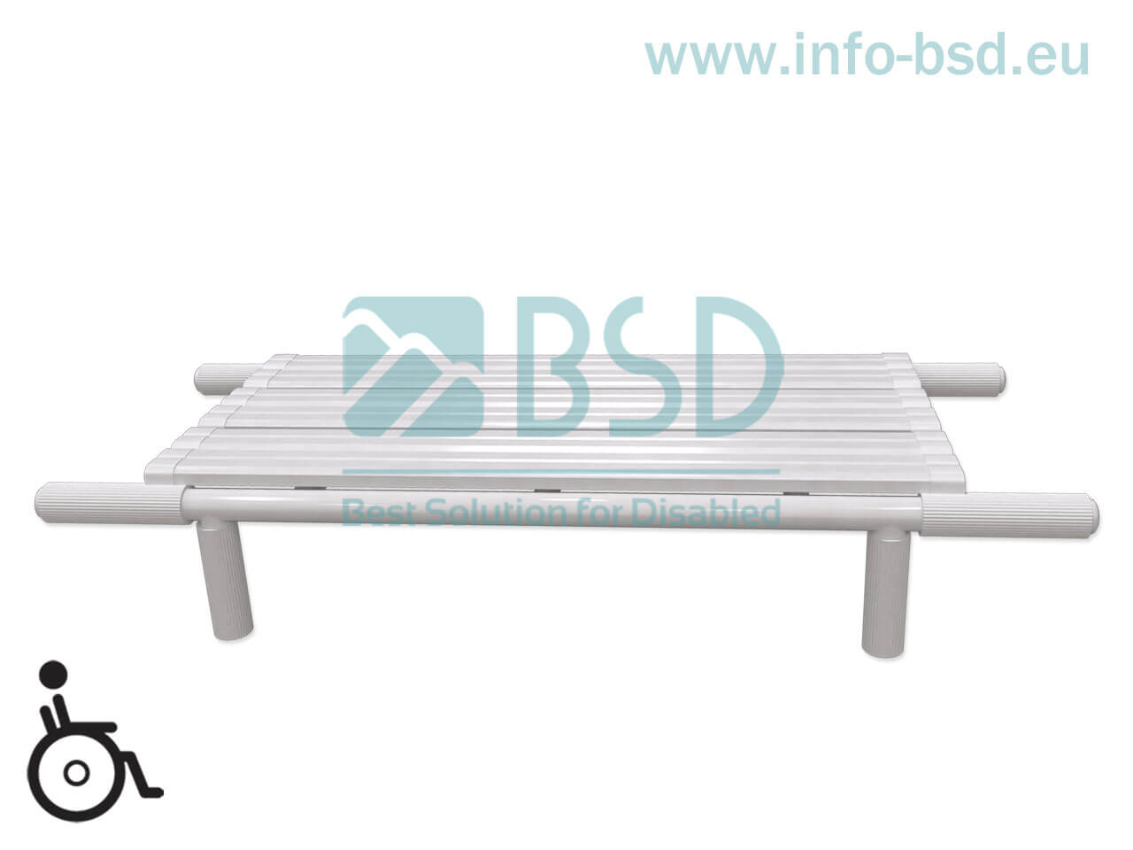 BSD - uchwyty dla niepełnosprawnych - Ławeczka nawannowa biała