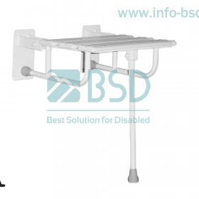 krzesełko prysznicowe dla osób niepełnosprawnych białe wzmocnione z podporą KPU N B25 BSD