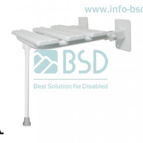 krzesełko prysznicowe dla osób niepełnosprawnych białe z podporą KPU-2 N B25 BSD