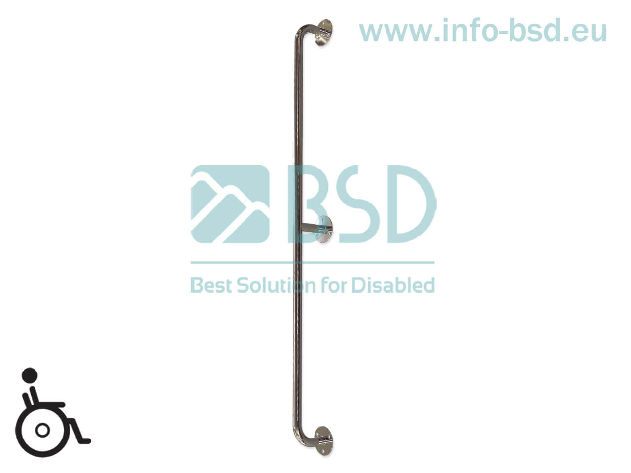 BSD - uchwyty dla niepełnosprawnych - Uchwyt Prosty 110cm-200cm stal nierdzewna fi25